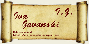 Iva Gavanski vizit kartica